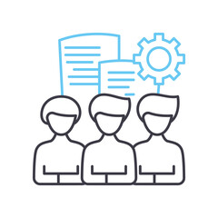 holding line icon, outline symbol, vector illustration, concept sign