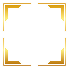 gold art border square frame
