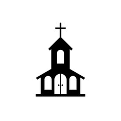 Church icon isolated on white background