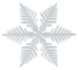 decorative xmas snowflake with glitter isolated