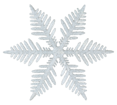 decorative xmas snowflake with glitter isolated