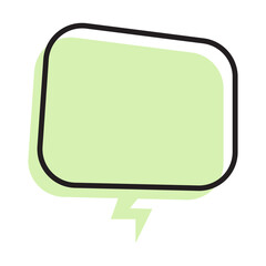 pastel square speech box
