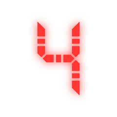 neon digital number
