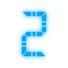 neon digital number
