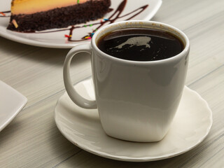 cup of coffee and cake