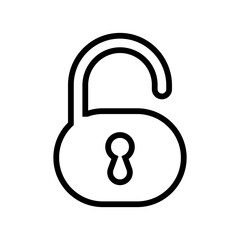 outline lock icon element
