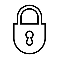 outline lock icon element
