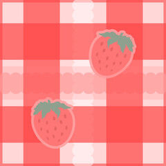 Strawberry Checked pattern♡