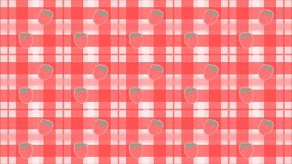 Strawberry plaid wallpaper🍓