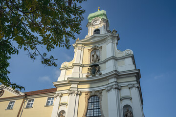Fototapeta na wymiar Church and Monastery of St. Elizabeth of Hungary at Spitalska street - Bratislava, Slovakia