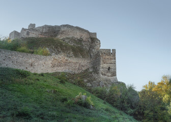 Fototapeta na wymiar Devin Castle ruins and Polygonal Bastion - Bratislava, Slovakia
