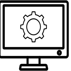 Monitor optimization Isolated Vector icon which can easily modify or edit

