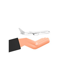 Airplane hand icon, great design for any purposes. Hand drawn paper airplane. Continuous line drawing. Vector icon