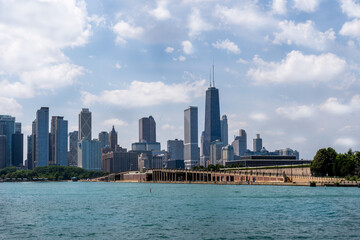 Obraz premium downtown city skyline Chicago