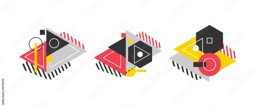 Fototapete triangle geometric abstract graphic background, dynamic geometric shapes compositions, flat and clea