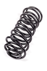 black metal spring for car. suspension elements. white background.