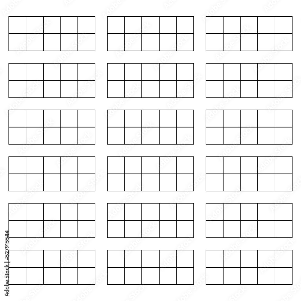 Wall mural ten frame worksheet in mathematics