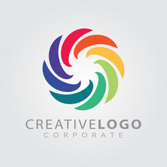 Modern abstract circle logo design.