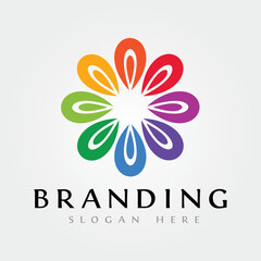 Multicolored logo vector design.