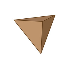 3D model of tetrahedron shape
