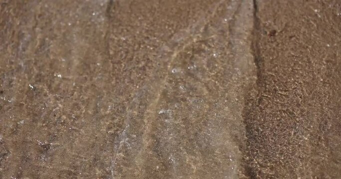 Inscription on sand 2022 is washed away by sea wave