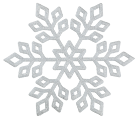 decorative xmas snowflake with glitter isolated