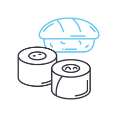 japan flag line icon, outline symbol, vector illustration, concept sign