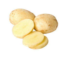 Potatoes isolated on transparent background,