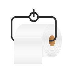 Vintage toilet paper, great design for any purposes. Flat pattern. Vector pattern.