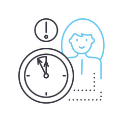 last minute care line icon, outline symbol, vector illustration, concept sign