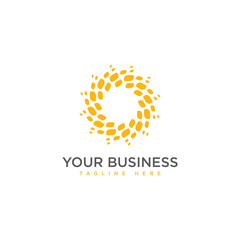 Abstract orange circle logo design element