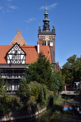 Fachwerkhaus an einem Kanal in Danzig