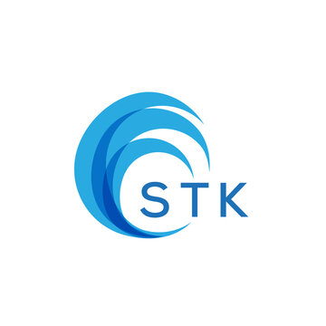 STK letter logo. STK blue image on white background. STK Monogram logo design for entrepreneur and business. STK best icon.
