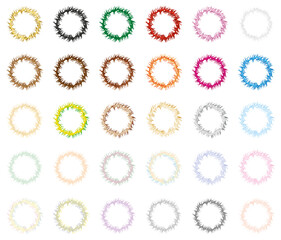 abstract shape circle decoration color gradient