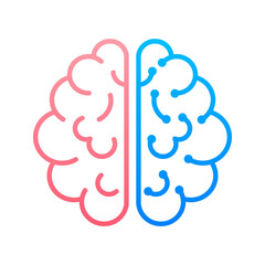 Brain. Digital brain in hand. Neural network. IQ testing. Brainstorm think idea. Vector stock illustration.