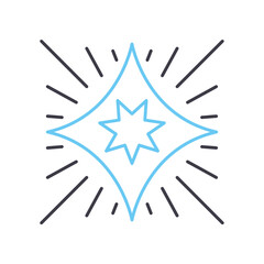 light speed travel line icon, outline symbol, vector illustration, concept sign