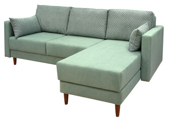Corner sofa isolated on white background. Clipping path
