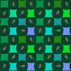 Leaves in circle seamless polka dots branches pattern for wrapping paper and kids clothes print and fabrics and linens