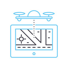 logistics target line icon, outline symbol, vector illustration, concept sign