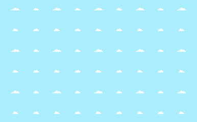 Cloud Pattern Minimalist - Alternated Clouds Sky Blue