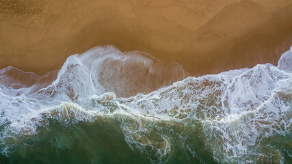 waves on the sand