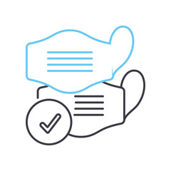 medical consumables line icon, outline symbol, vector illustration, concept sign