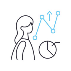 marketing line icon, outline symbol, vector illustration, concept sign