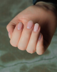 Beautiful female nails close up