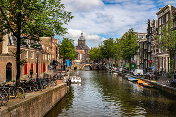 city canal houses Amsterdam