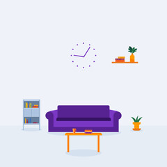 Modern Colorful A man spending time in the living room design