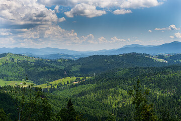 Fototapeta na wymiar landscape with mountains Ukraine Carpathians 