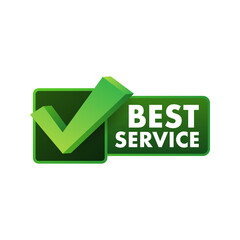 Best service sign. Premium service label. Vector illustration.