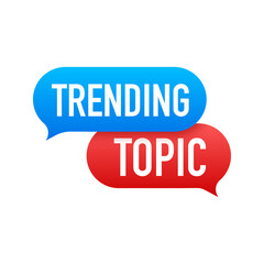 Trending topic icon badge. Ready for use in web or print design. Banner design. Trend vector illustration