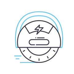 monowheel line icon, outline symbol, vector illustration, concept sign © Nina